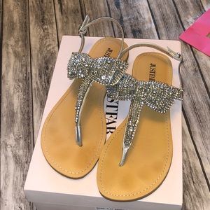 JustFab Bow Sandals